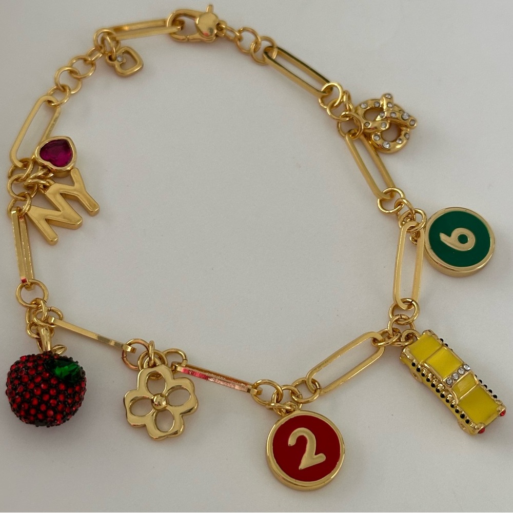 Kate spade New York ♠️ gold charms bracelet
